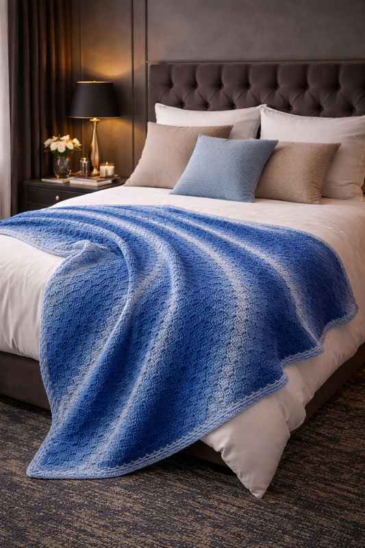 Papatya Ombre C2C deken (Haakpatroon)